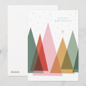 ミニマリストのクリスマスツリー シーズンカード (正面/裏面)