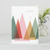 ミニマリストのクリスマスツリー シーズンカード (スタンド正面)