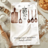 ミニマリストのクリスマスツリー パーソナライズド クリスマス キッチンタオル