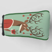 ミニマリストのクリスマストインデナーギフト現在の休日 ゴルフヘッドカバー (正面)