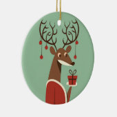 ミニマリストのクリスマストインデナーギフト現在の休日 セラミックオーナメント (右)