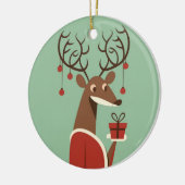 ミニマリストのクリスマストインデナーギフト現在の休日 セラミックオーナメント (左)