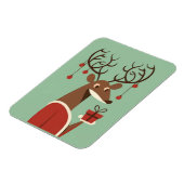 ミニマリストのクリスマストインデナーギフト現在の休日 マグネット (左側)