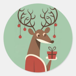 ミニマリストのクリスマストインデナーギフト現在の休日 ラウンドシール