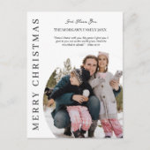 ミニマリストのクリスマスファミリーバイブル聖句フォトカード ポストカード (正面)