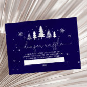 ミニマリストのクリスマスベビーシャワーオムツラッフル エンクロージャーカード