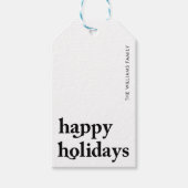 ミニマリストのクリーンシンプルクリスマス ギフトタグ (正面)