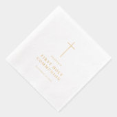 ミニマリストのクロス第1聖餐式 箔ナプキン (右)