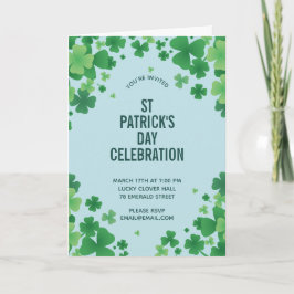 ミニマリストのクローバーフレーム招待状 カード