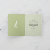 ミニマリストのグリーンクリスマスファミリーフォトコラージュ シーズンカード (内部)