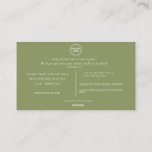 ミニマリストのグリーンバード 名刺 (裏面)