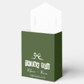 ミニマリストのグリーン&ホワイトありがとうござ結婚う フェイバーボックス (オープン)