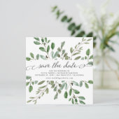 ミニマリストのグリーン | 結婚式 セーブザデート (スタンド正面)