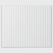 ミニマリストのグレーと白のストライプ ラッピングペーパー (フラット)