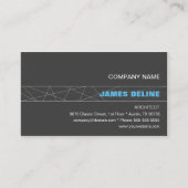 ミニマリストのグレーブルーアーキテクト 名刺 (正面)