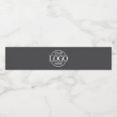 ミニマリストのグレー会社のビジネスロゴブランド ペットボトルラベル (シングルラベル)