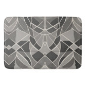 ミニマリストのグレー幾何エレガントコンテンポラリー図形 バスマット (正面)