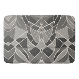 ミニマリストのグレー幾何エレガントコンテンポラリー図形 バスマット