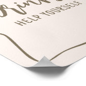 ミニマリストのコケット赤ちゃんシャワードリンク ポスター (角)