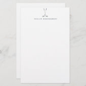 ミニマリストのゴルフクラパーソナライズされたブ 便箋 (正面/裏面)