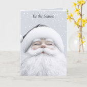 ミニマリストのサンタクロースのクリスマスカード カード (黄色い花)