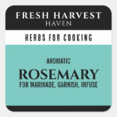 ミニマリストのシアンハーブ スクエアシール (正面)