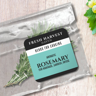 ミニマリストのシアンハーブ スクエアシール