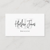 ミニマリストのシグネチャーブラックとホワイトのアポイントメント& 名刺 (正面)