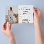 ミニマリストのシックな赤ちゃんシャワー写真の招待状 チラシ (ハンドル)