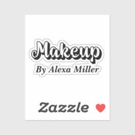 ミニマリストのシックな黒とグレーのメイクアップQRコード シール