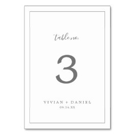 ミニマリストのシルバーテーブル番号 テーブルナンバー