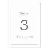 ミニマリストのシルバーテーブル番号 テーブルナンバー (裏面)