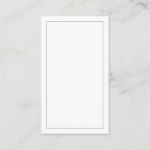 ミニマリストのシルバーレシピ要求エンクロージャカード エンクロージャーカード (裏面)