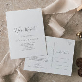 ミニマリストのシルバー引っ越しました移動 案内ポストカード