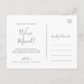 ミニマリストのシルバー引っ越しました移動 案内ポストカード (裏面)