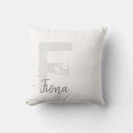 ミニマリストのシンプルの色のモノグラム名のカスタマイズ アウトドアクッション
