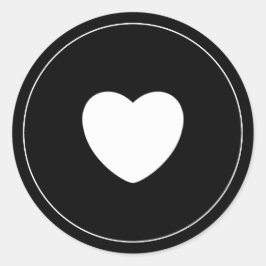 ミニマリストのシール |黒 ラウンドシール