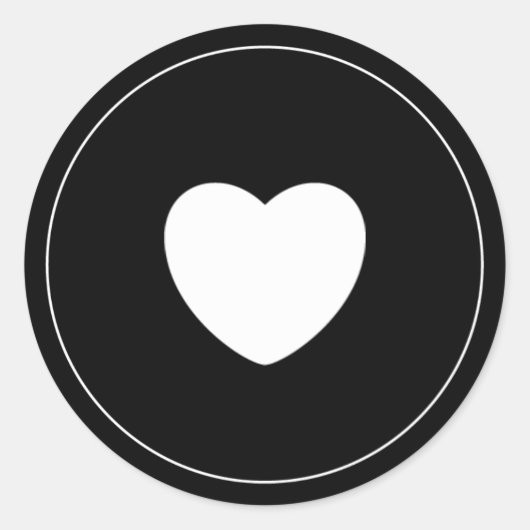 ミニマリストのシール |黒 ラウンドシール (正面)