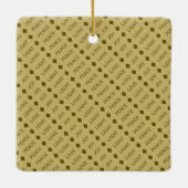 ミニマリストのジョイシンプルクリスマスホリデーフォト金ゴールド セラミックオーナメント (裏面)