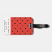 ミニマリストのスイカの種模様 ラゲッジタグ (裏面横)