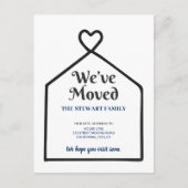 ミニマリストのスイートホーム引っ越しました新しいアドレス ポストカード (正面)