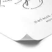 ミニマリストのスクリプトの署名Our Guest Book's 結婚 Sign ポスター (角)