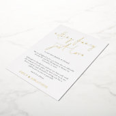ミニマリストのスクリプトファンシーのエロペ実在メント 箔招待状 (回転した状態)