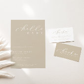 ミニマリストのスクリプトベビーシャワーブックベビーカード プレイスカード