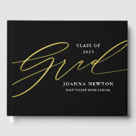 ミニマリストのスクリプト卒業フォイルのゲストブック ゲストブック