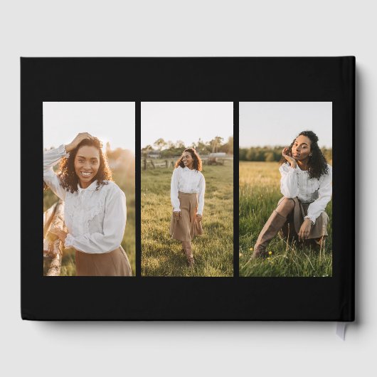 ミニマリストのスクリプト卒業フォイルのゲストブック ゲストブック (裏面)