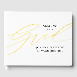 ミニマリストのスクリプト卒業フォイルのゲストブック ゲストブック