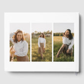 ミニマリストのスクリプト卒業フォイルのゲストブック ゲストブック (裏面)