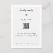 ミニマリストのスクリプト書の手タイポグラフィ結婚の エンクロージャーカード (正面)