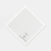 ミニマリストのスクリプト書の手タイポグラフィ結婚の スタンダードランチョンナプキン (角)